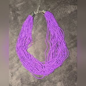 Elegant Purple Beaded Necklace